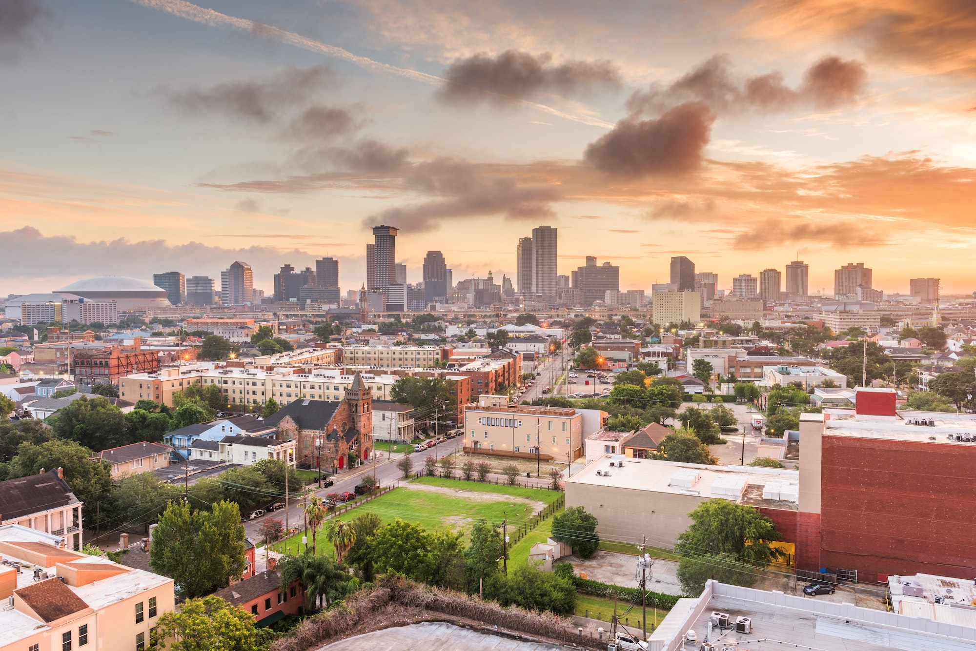 New Orleans, Louisiana downtown city skyline.